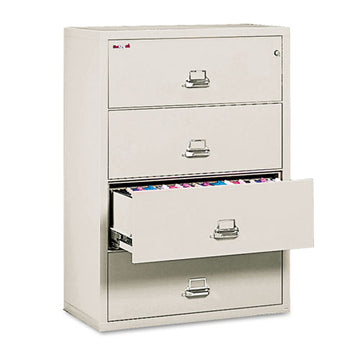 FireKing® Insulated Lateral File, 4 Legal-letter-size File Drawers, Parchment, 37.5" X 22.13" X 52.75", 323.24 Lb Overall Capacity freeshipping - TVN Wholesale